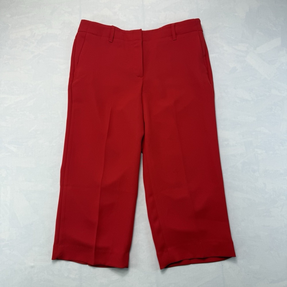 Talbots Petites 10P Red Dress Pants Womens Cropped Ankle Career Work